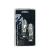 Wholesale - WINE POURER SET, 2PC SILVER STL, UPC: 810002203695
